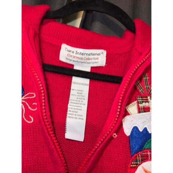 Ugly Christmas Sweater Xmas Cardigan Size Medium - Picture 2 of 3